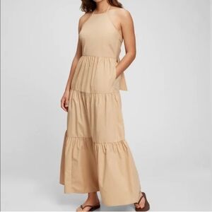 GAP Tie back halter maxi dress size L